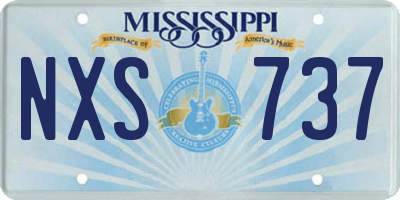 MS license plate NXS737