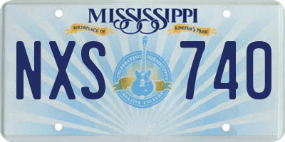 MS license plate NXS740