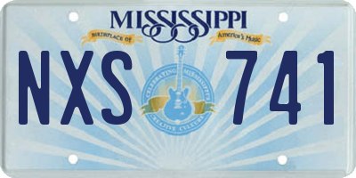MS license plate NXS741