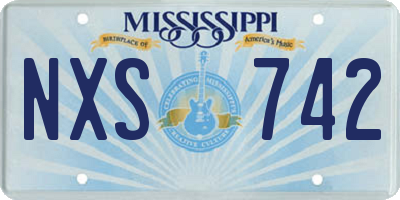 MS license plate NXS742