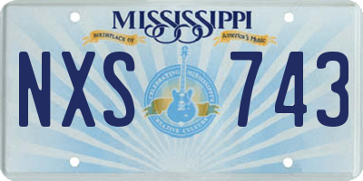 MS license plate NXS743