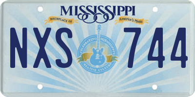 MS license plate NXS744