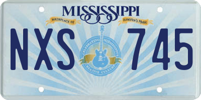 MS license plate NXS745