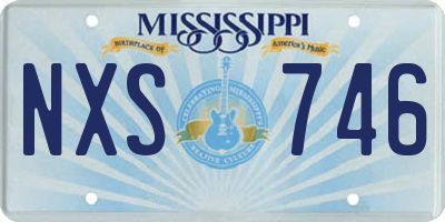 MS license plate NXS746