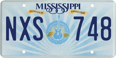 MS license plate NXS748