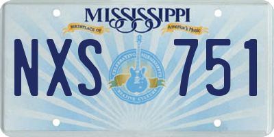 MS license plate NXS751