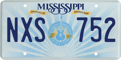MS license plate NXS752