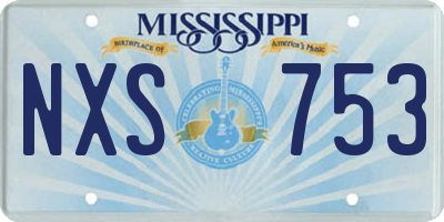 MS license plate NXS753