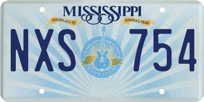 MS license plate NXS754