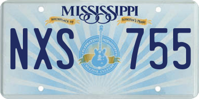 MS license plate NXS755
