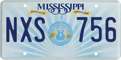 MS license plate NXS756