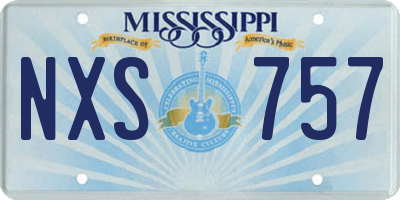 MS license plate NXS757