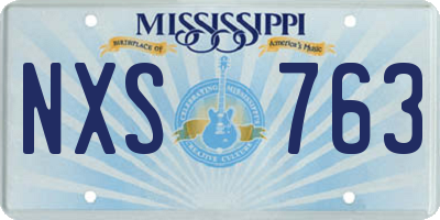 MS license plate NXS763