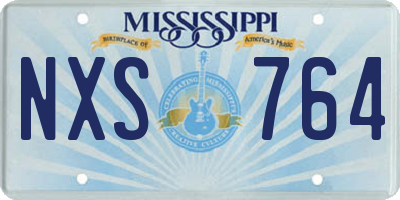MS license plate NXS764