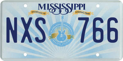 MS license plate NXS766
