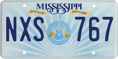 MS license plate NXS767