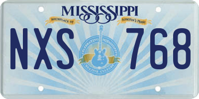 MS license plate NXS768