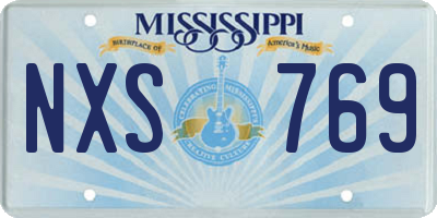 MS license plate NXS769