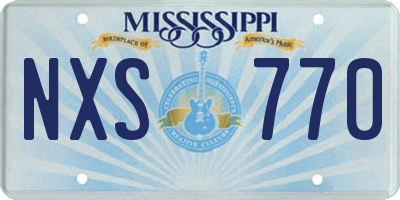 MS license plate NXS770