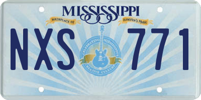 MS license plate NXS771