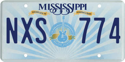 MS license plate NXS774