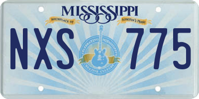 MS license plate NXS775
