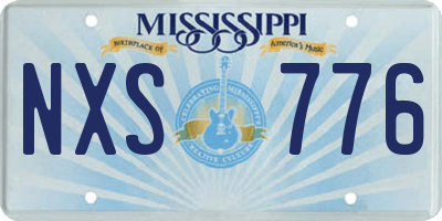 MS license plate NXS776