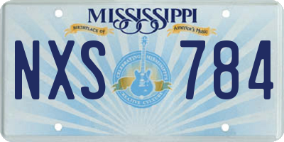 MS license plate NXS784