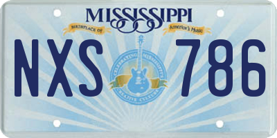 MS license plate NXS786