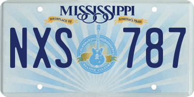 MS license plate NXS787