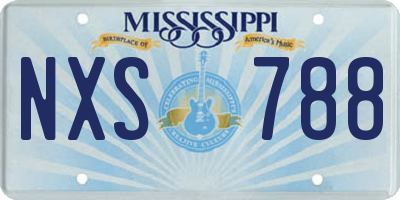 MS license plate NXS788