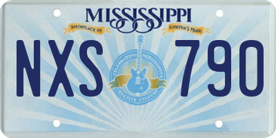 MS license plate NXS790