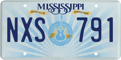 MS license plate NXS791