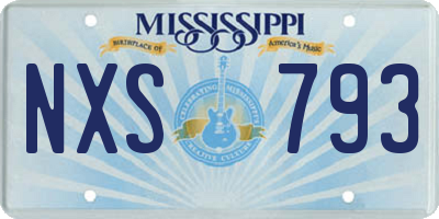 MS license plate NXS793