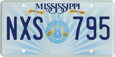 MS license plate NXS795