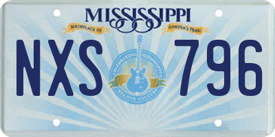 MS license plate NXS796