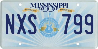 MS license plate NXS799