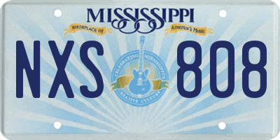 MS license plate NXS808