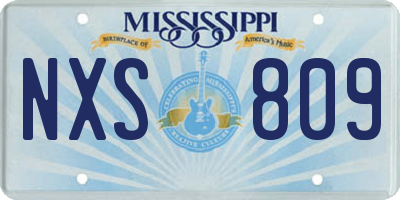 MS license plate NXS809