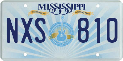 MS license plate NXS810
