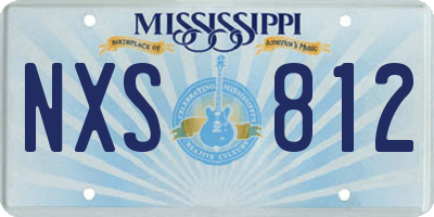 MS license plate NXS812