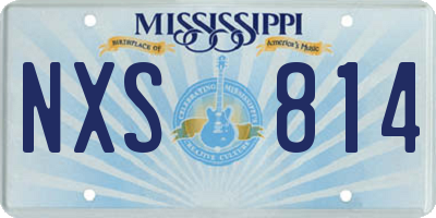MS license plate NXS814