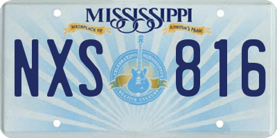 MS license plate NXS816