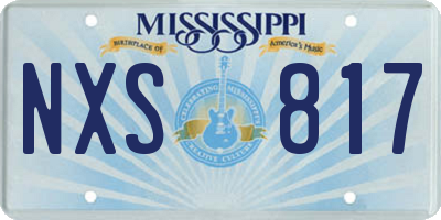 MS license plate NXS817