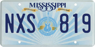MS license plate NXS819