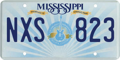 MS license plate NXS823
