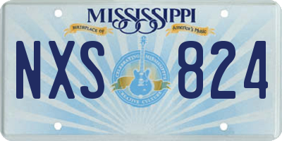 MS license plate NXS824