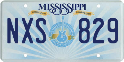 MS license plate NXS829