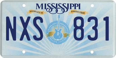 MS license plate NXS831