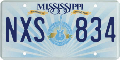 MS license plate NXS834